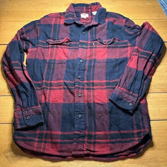 Levi’s men’s flannel red and navy medium - Picture 1 of 6